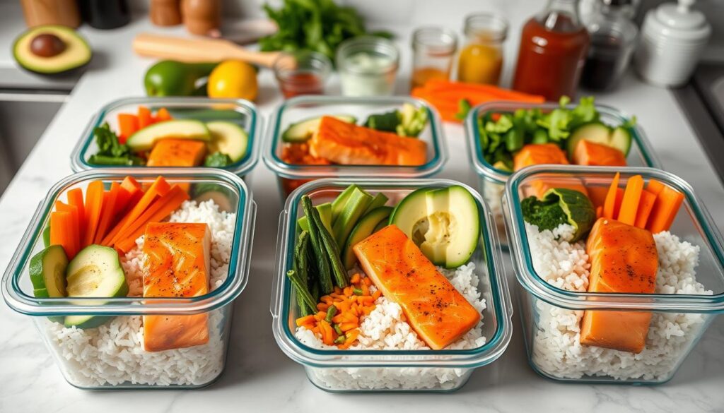 Salmon Rice Bowl Meal Prep