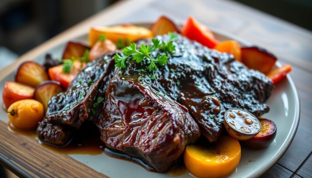 Slow cooked short ribs