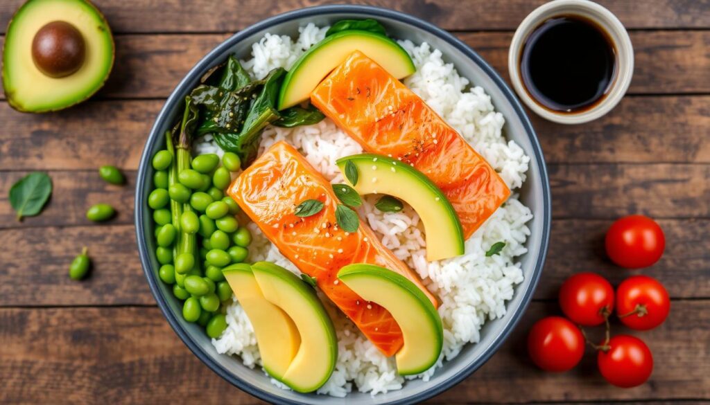 salmon rice bowl ingredients