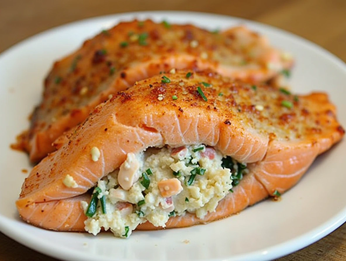 Crab Stuffed Salmon