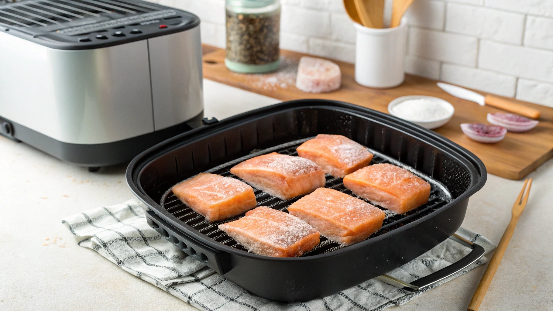 Frozen Salmon in an Air Fryer